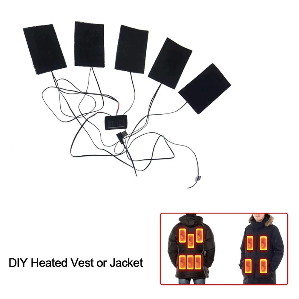 USB Electric Heated Jacket Heating Pad Outdoor Themal Warm Winter Warming Gear Heating Vest Pads For DIY Heated Clothing
USB Electric Heated Jacket Heating Pad Outdoor Themal Warm Winter Warming Gear Heating Vest Pads For DIY Heated Clothing
