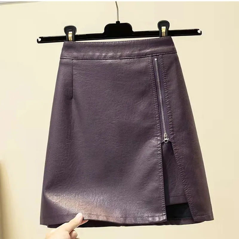 Korean Style Women Winter PU Leather Mini Skirt 2021 Solid Womens High Waist A Line Skirt Faldas Vintage Saias Plus Size L-4XL
Korean Style Women Winter PU Leather Mini Skirt 2021 Solid Womens High Waist A Line Skirt Faldas Vintage Saias Plus Size L-4XL