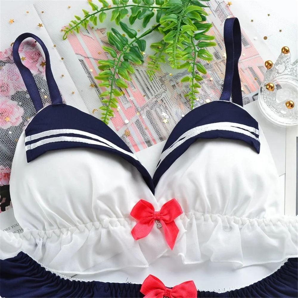 DAILOU Anime Cosplay Kawaii Lingerie Japanese Cartoon Animation Without Underwire Thin Cup Student Girl Lovely Underwear Set Bra
DAILOU Anime Cosplay Kawaii Lingerie Japanese Cartoon Animation Without Underwire Thin Cup Student Girl Lovely Underwear Set Bra