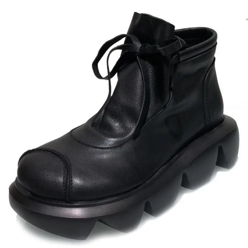 YourSeason Lace Up Genuine Leather Vintage Shoes Sewing Round Toe Handmade Casual Women Ankle Platform Boots
YourSeason Lace Up Genuine Leather Vintage Shoes Sewing Round Toe Handmade Casual Women Ankle Platform Boots
