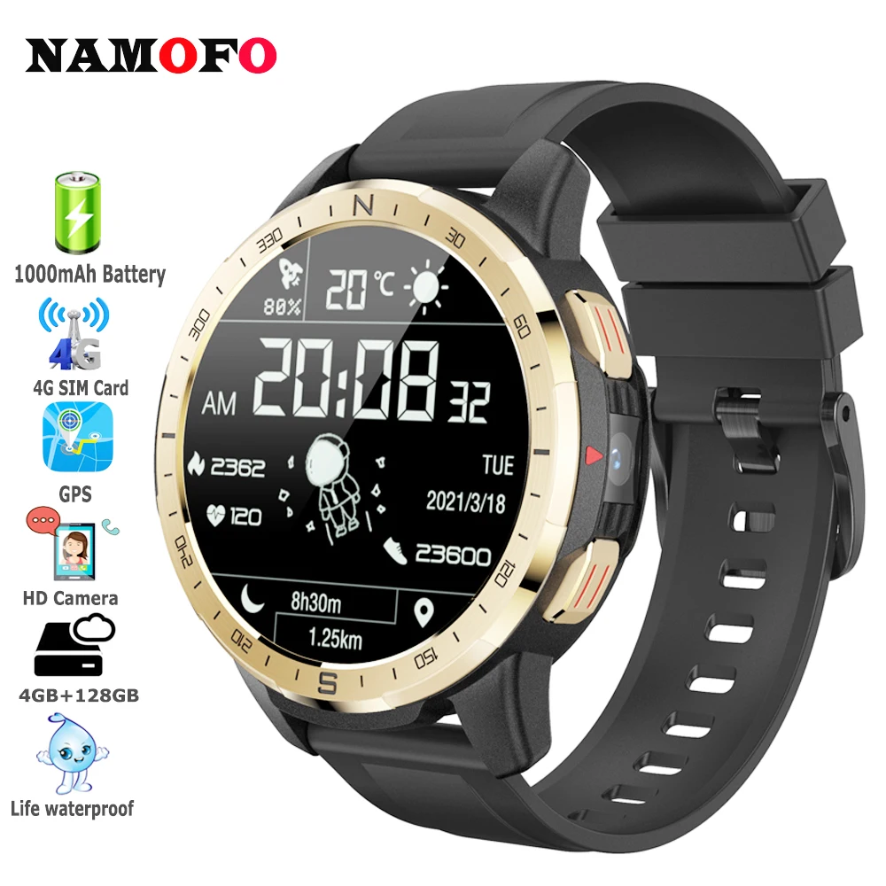 4G Smart Watch 128GB ROM 1000mAh Large Battery Long Standby GPS Sports Smartwatch Dual System SIM Card HD Camera For Android IOS
4G Smart Watch 128GB ROM 1000mAh Large Battery Long Standby GPS Sports Smartwatch Dual System SIM Card HD Camera For Android IOS