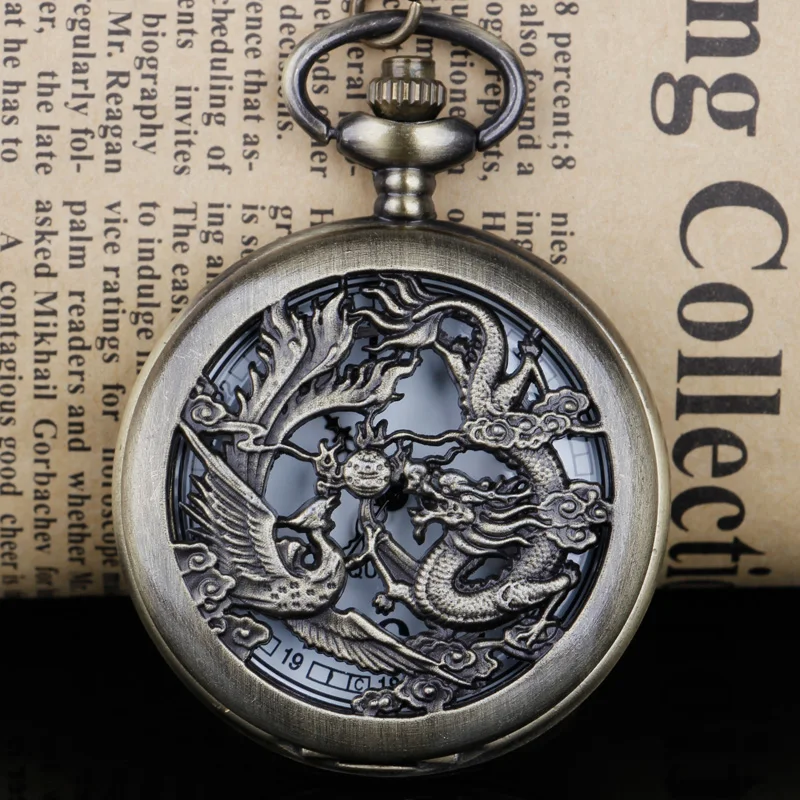 Quartz Pocket Watch Chinese Holllow Dragon Necklace Vintage Pendant Male Clock With Chain Gift for Unisex
Quartz Pocket Watch Chinese Holllow Dragon Necklace Vintage Pendant Male Clock With Chain Gift for Unisex