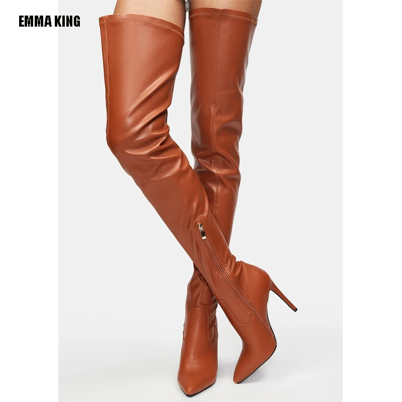 2021 Thigh High Boots For Women Sexy Tight Shoes Over The Knee Boots Brown Fashion Pointed Toe Boots Big Size 44
2021 Thigh High Boots For Women Sexy Tight Shoes Over The Knee Boots Brown Fashion Pointed Toe Boots Big Size 44