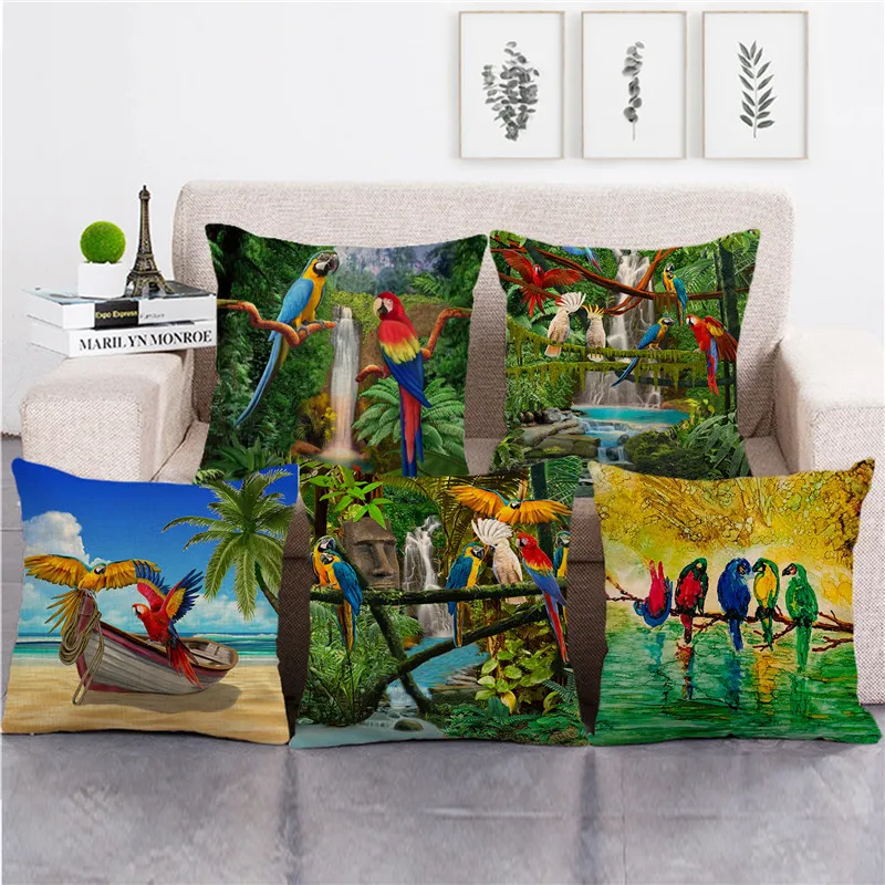 Beautiful Bird Pillows Cover Colourful Cushion Cover Farmhouse Hotel Decorative Throw Pillow Case Linen Creative Home Decor
Beautiful Bird Pillows Cover Colourful Cushion Cover Farmhouse Hotel Decorative Throw Pillow Case Linen Creative Home Decor