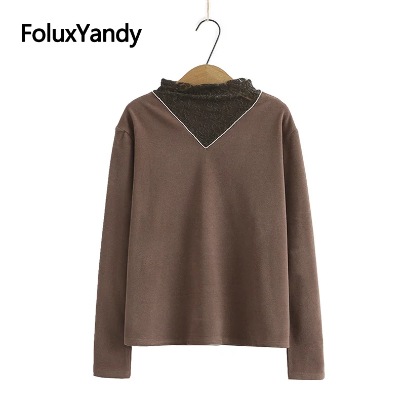 Кружевная водолазка, толстые зимние топы, женская футболка, повседневные футболки с длинным рукавом XXXL 4XL KKFY5152
Кружевная водолазка, толстые зимние топы, женская футболка, повседневные футболки с длинным рукавом XXXL 4XL KKFY5152