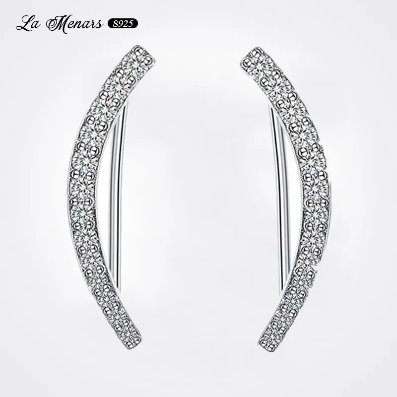 

La Menars Genuine Silver Plating 2022 Original Simple Fresh Style Earrings For Women Fine Jewelry Hoilday Best Gift