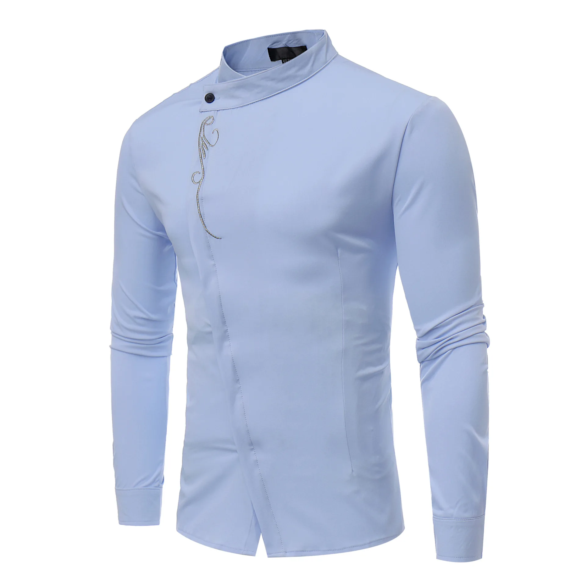 Men's Shirts, Long-sleeved Shirts, Embroidered Shirts, Diagonal Irregular Shirts, Men's Wear In Spring
Men's Shirts, Long-sleeved Shirts, Embroidered Shirts, Diagonal Irregular Shirts, Men's Wear In Spring