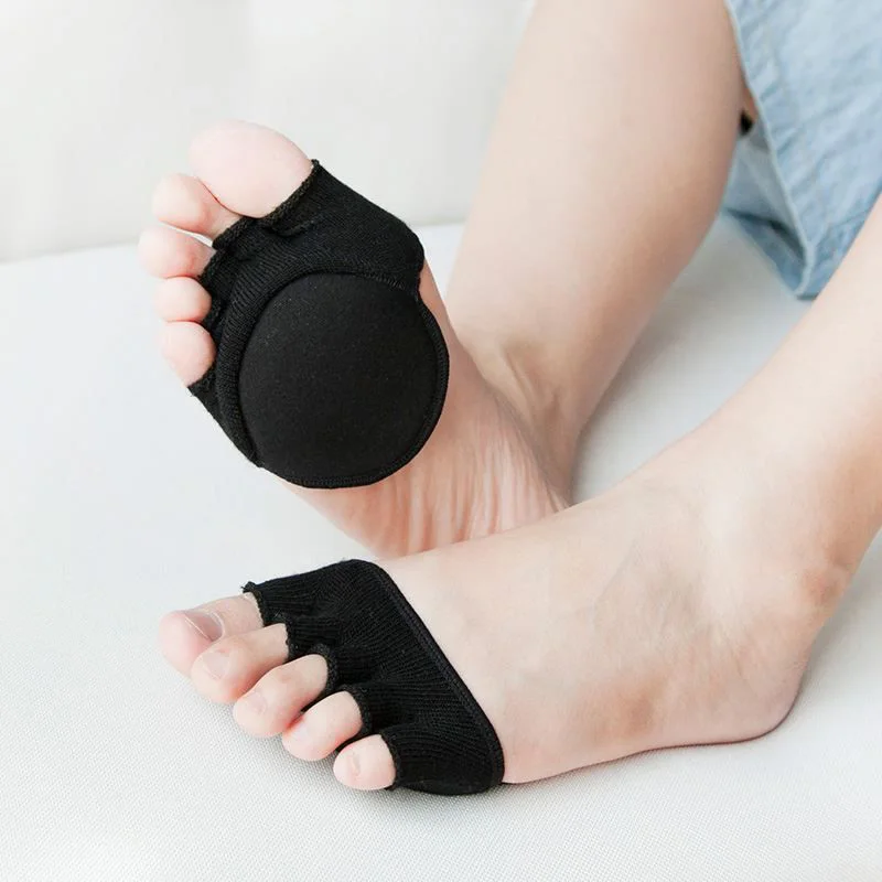 Women Half Open Toe Forefoot Pad Summer and Spring Half Palm Five Finger Socks Cotton Sweat-absorption Solid Invisible
Women Half Open Toe Forefoot Pad Summer and Spring Half Palm Five Finger Socks Cotton Sweat-absorption Solid Invisible