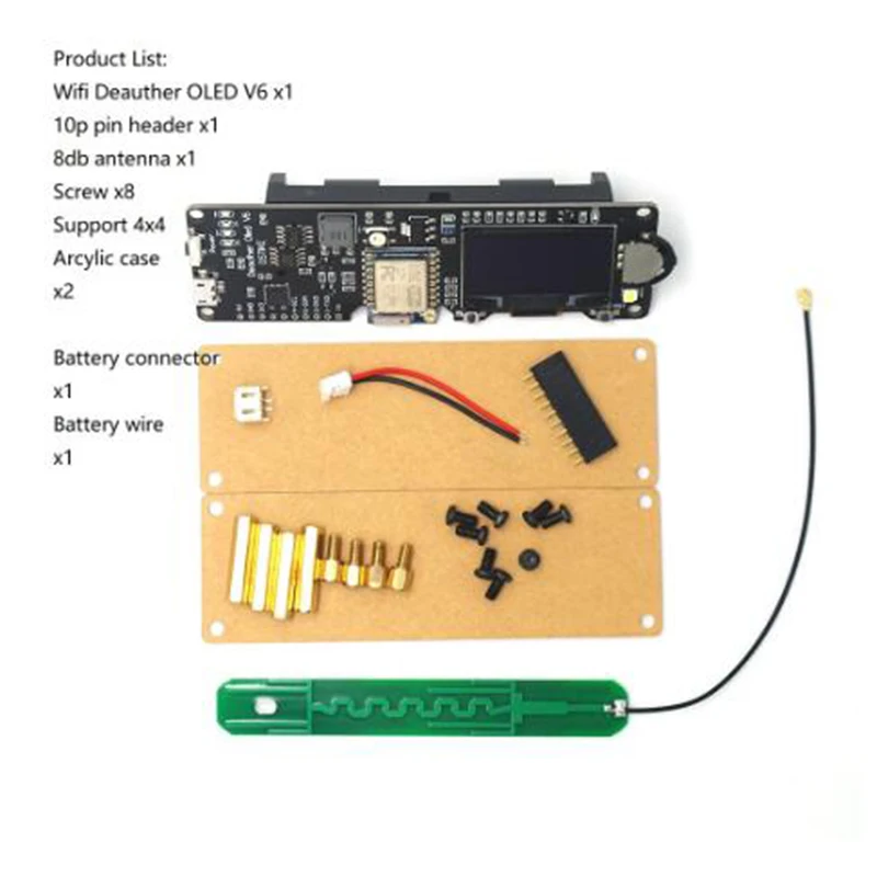 Макетная плата DSTIKE WiFi Deauther OLED V6 ESP8266, защитный чехол для полярности, антенна 4 МБ, аккумулятор 18650, ESP-07 I1-005
Макетная плата DSTIKE WiFi Deauther OLED V6 ESP8266, защитный чехол для полярности, антенна 4 МБ, аккумулятор 18650, ESP-07 I1-005