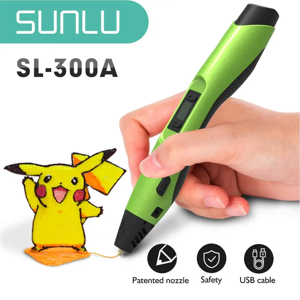 SUNLU 3d Ручка SL 300A с светодиодный экран 2 сумки нити регулируемая температура