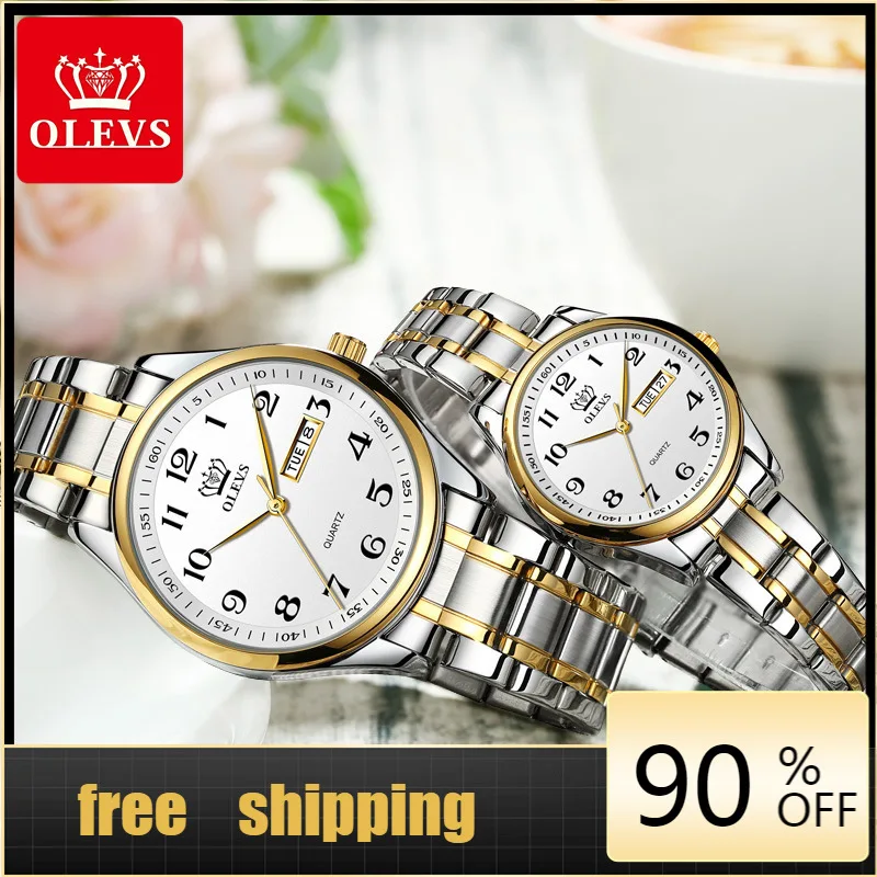OLEVS Lovers Clocks at the Forth Lust Clock Men and Women Calendar Week Steel Saat Reloj Mujer Hombre Couples'Watch couple gift
OLEVS Lovers Clocks at the Forth Lust Clock Men and Women Calendar Week Steel Saat Reloj Mujer Hombre Couples'Watch couple gift