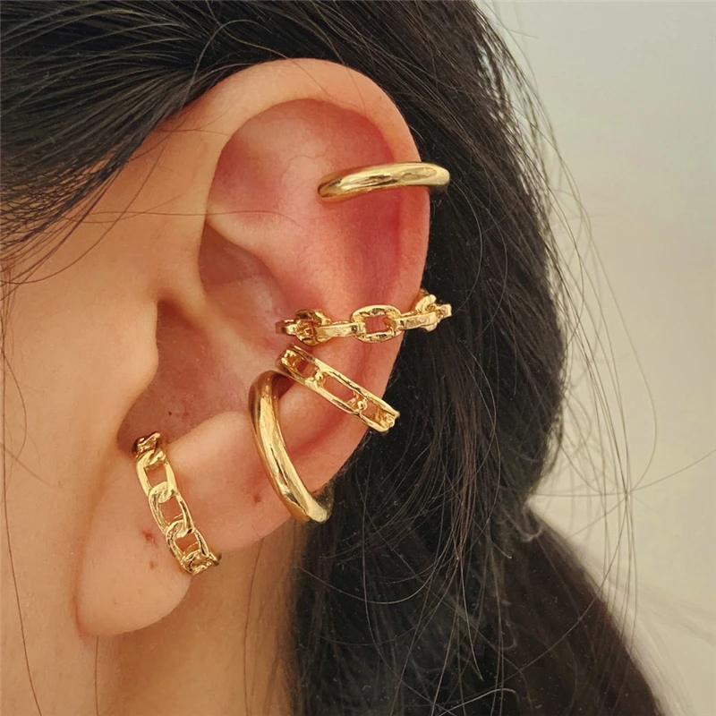 17KM Simple Gold Silver Color Ear Clips Non-Piercing Fake Cartilage Earrings Clip Earrings Ear Cuff For Women Men Jewelry
17KM Simple Gold Silver Color Ear Clips Non-Piercing Fake Cartilage Earrings Clip Earrings Ear Cuff For Women Men Jewelry