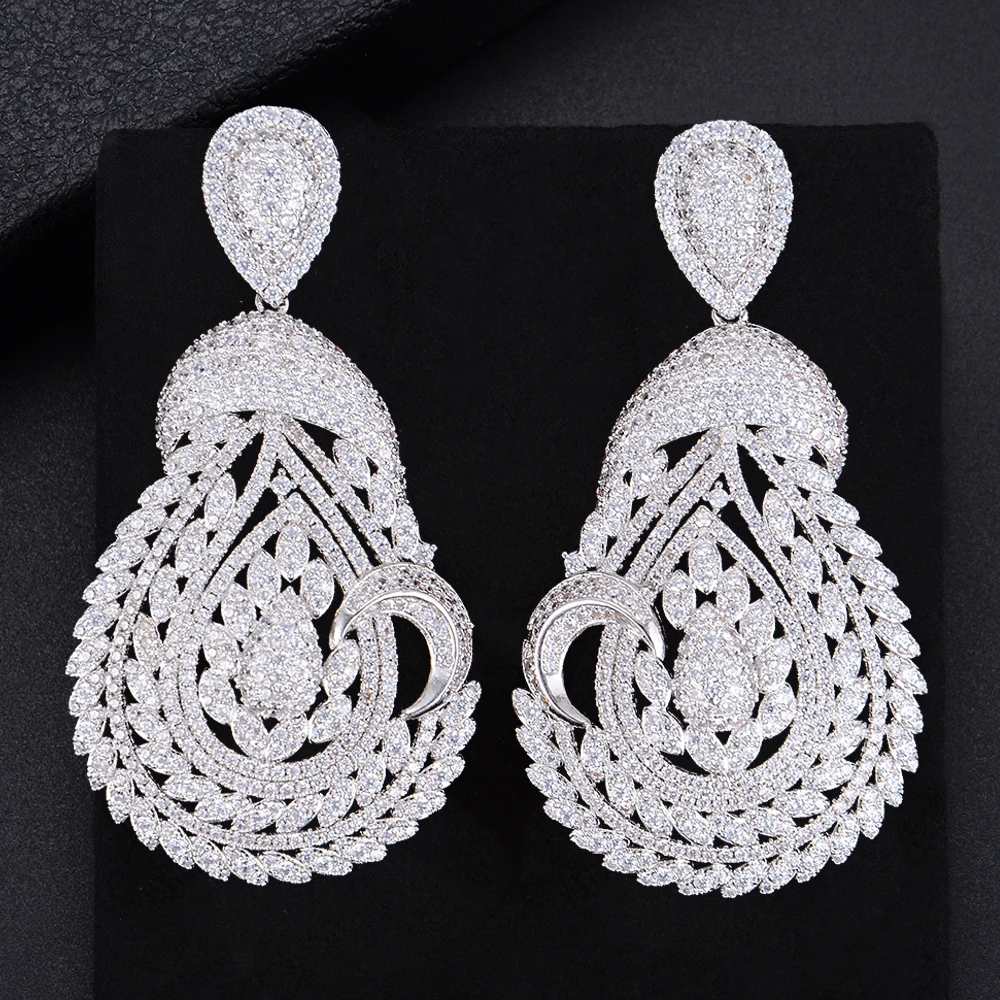 LARRAURI Luxury Trendy Clear Cubic Zirconia Water Drop Naija Nigerian Wedding Bridal Party Earring Fashion Jewelry for Women
LARRAURI Luxury Trendy Clear Cubic Zirconia Water Drop Naija Nigerian Wedding Bridal Party Earring Fashion Jewelry for Women