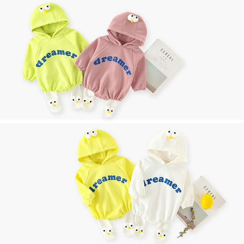 Winter Fall Baby Girl Clothes Cute 3D Big Eyes Letter Print Long Sleeve Hooded Sweater Baby Bodysuit Keep Warm Baby Romper 0-24M
Winter Fall Baby Girl Clothes Cute 3D Big Eyes Letter Print Long Sleeve Hooded Sweater Baby Bodysuit Keep Warm Baby Romper 0-24M
