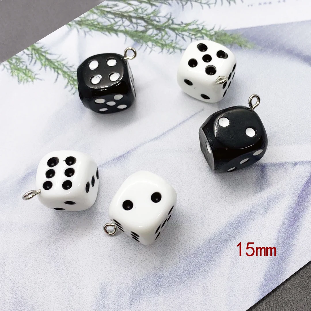 10pcs 15mm Kawaii Resin Dice Charms Pendants For Jewelry Making DIY Decoration Earrings Key Chains Charms Handmade Accessories
10pcs 15mm Kawaii Resin Dice Charms Pendants For Jewelry Making DIY Decoration Earrings Key Chains Charms Handmade Accessories