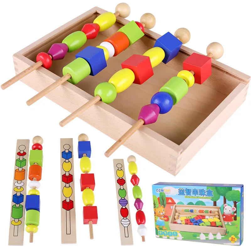 Montessori Beaded Toys Kindergarten Early Education Hands-on Beading Baby Fine Motor Training Puzzle Bead Box Toy for 3 Year Old
Montessori Beaded Toys Kindergarten Early Education Hands-on Beading Baby Fine Motor Training Puzzle Bead Box Toy for 3 Year Old