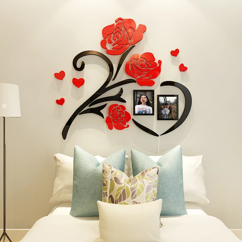 Rose Photo frame Wall 3d Acrylic Stereo Wall Stickers Modern Living Room Bedroom Wall Decoration Creative DIY
Rose Photo frame Wall 3d Acrylic Stereo Wall Stickers Modern Living Room Bedroom Wall Decoration Creative DIY