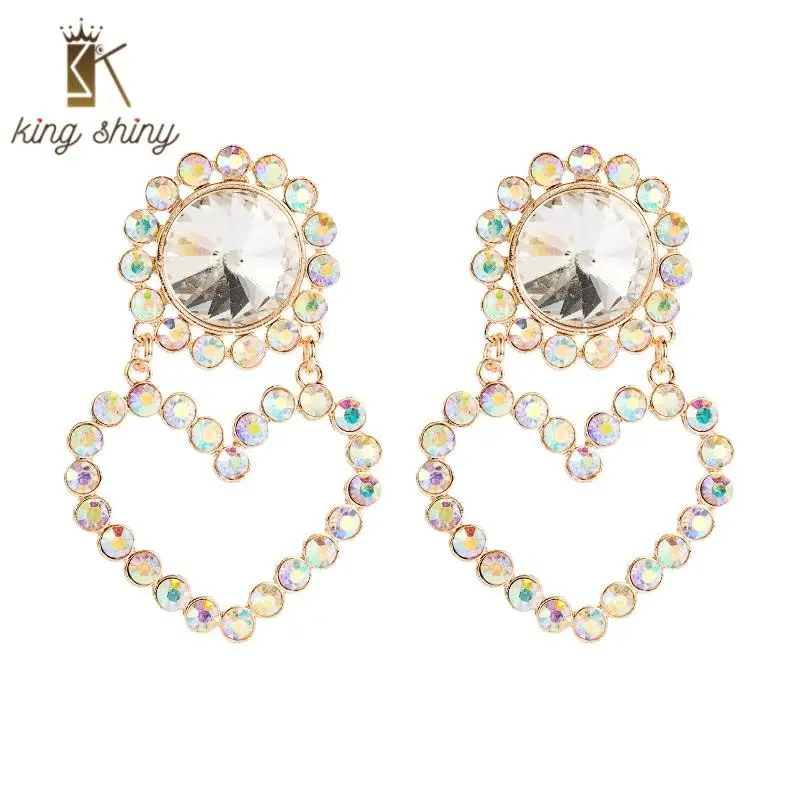 Boutique Color Crystal Heart Dangle Earrings for Woman Elegant Sparkly Rhinestone Statement Drop Earrings Female Party Jewelry
Boutique Color Crystal Heart Dangle Earrings for Woman Elegant Sparkly Rhinestone Statement Drop Earrings Female Party Jewelry