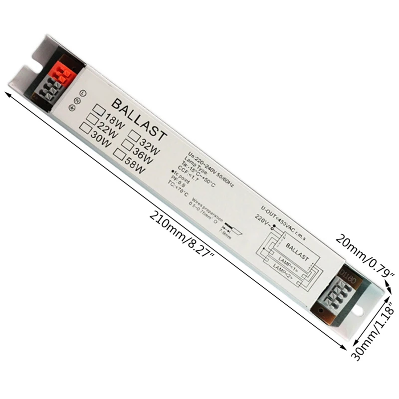 220-240V AC 2x36W Wide Voltage Electronic Ballast Fluorescent Lamp Ballasts D0AC
220-240V AC 2x36W Wide Voltage Electronic Ballast Fluorescent Lamp Ballasts D0AC