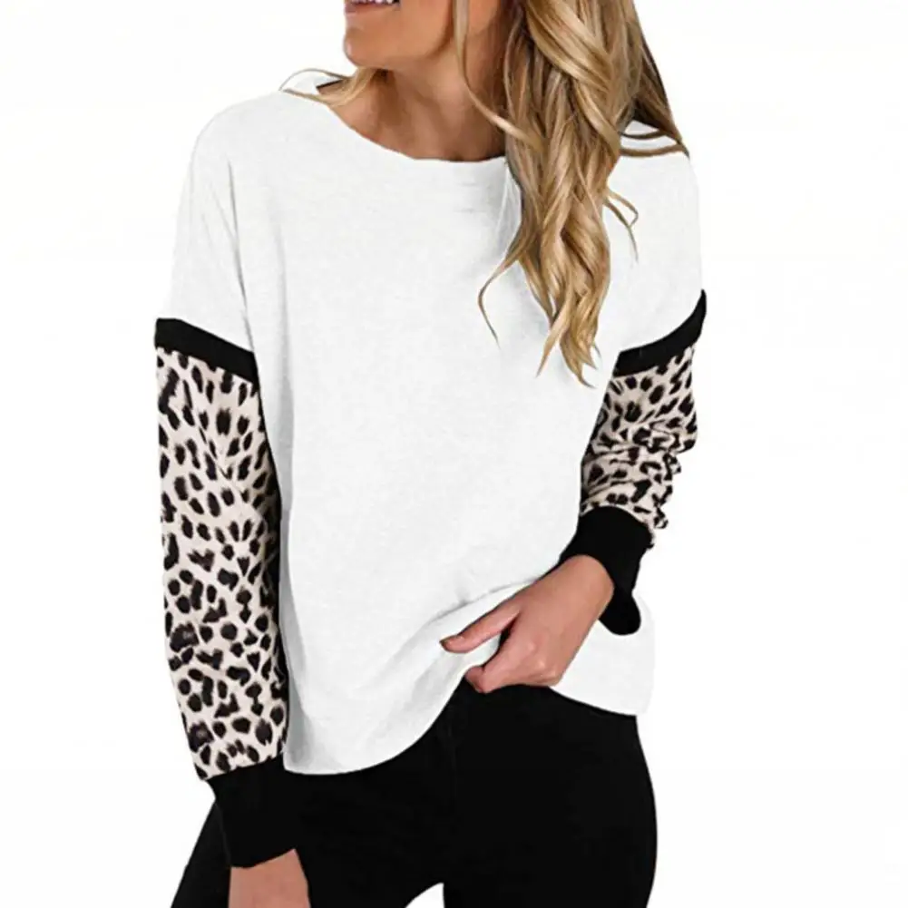 Leopard Patchwork Women Sweatshirt Long Sleeve Top O Neck Loose Fit Casual Blouse Streetwear
Leopard Patchwork Women Sweatshirt Long Sleeve Top O Neck Loose Fit Casual Blouse Streetwear
