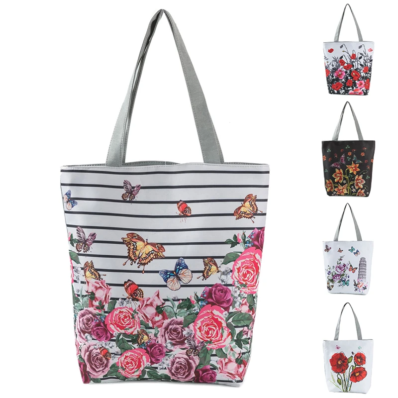 Floral Printed Handbag Women Shoulder Bag Canvas Summer Beach Bag Daily Use Female Shopping Bag Lady
Floral Printed Handbag Women Shoulder Bag Canvas Summer Beach Bag Daily Use Female Shopping Bag Lady
