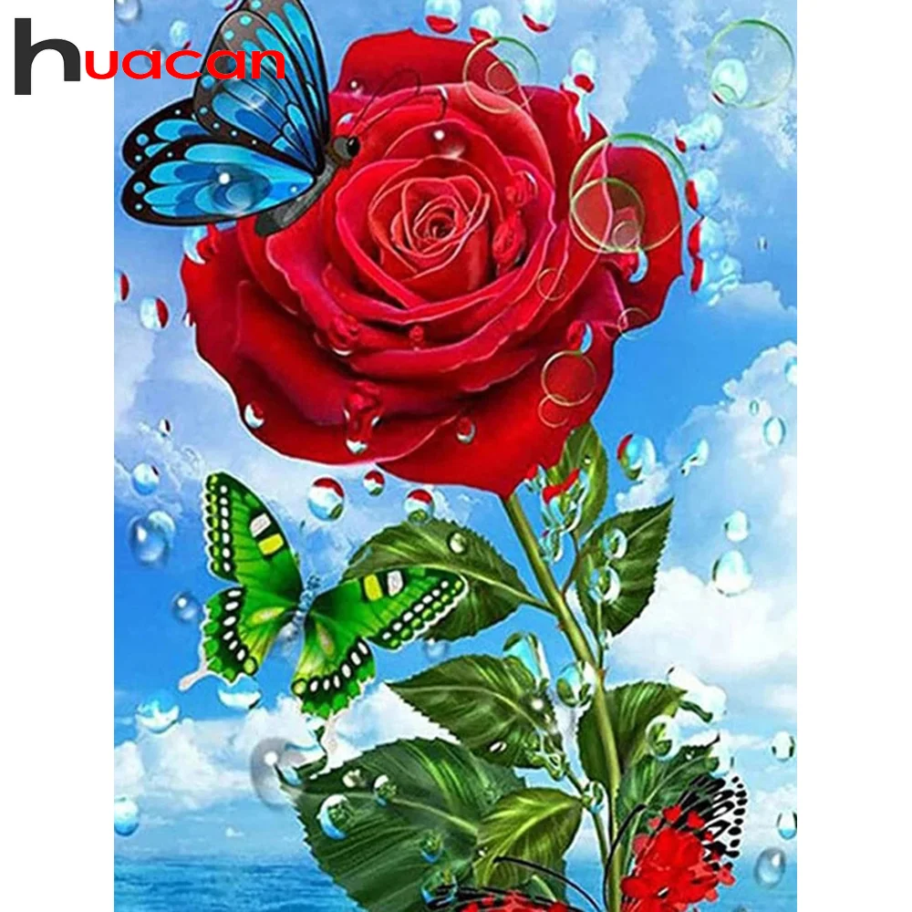 Huacan Full Square/round Diamond Embroidery Rose Butterfly DIY Diamond Mosaic Flower Living Room Decoration
Huacan Full Square/round Diamond Embroidery Rose Butterfly DIY Diamond Mosaic Flower Living Room Decoration