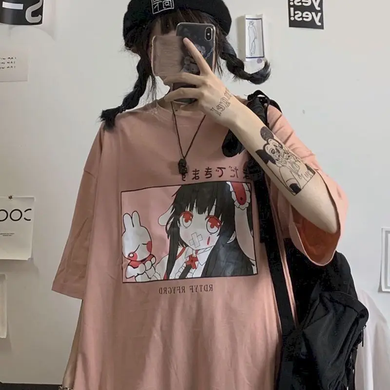 T-shirt Female Harajuku Style 2021 New Korean Version Japanese Cartoon Top Loose Wild Short-sleeved T-shirt Female Trend
T-shirt Female Harajuku Style 2021 New Korean Version Japanese Cartoon Top Loose Wild Short-sleeved T-shirt Female Trend