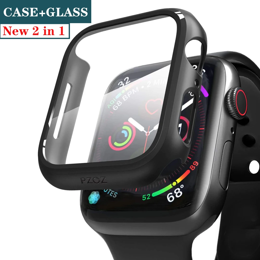 Glass+cover For Apple Watch case 44mm 40mm iWatch 42mm 38mm Screen Protector+bumper Accessories for applewatch series 5 4 3 SE 6
Glass+cover For Apple Watch case 44mm 40mm iWatch 42mm 38mm Screen Protector+bumper Accessories for applewatch series 5 4 3 SE 6