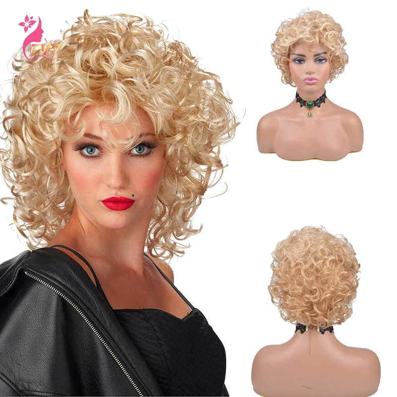 TMT Short Kinky Curly Hair Wig Brown Mix Blonde Color Synthetic Fluffy Wig Heat Resistant File Wigs for Women
TMT Short Kinky Curly Hair Wig Brown Mix Blonde Color Synthetic Fluffy Wig Heat Resistant File Wigs for Women