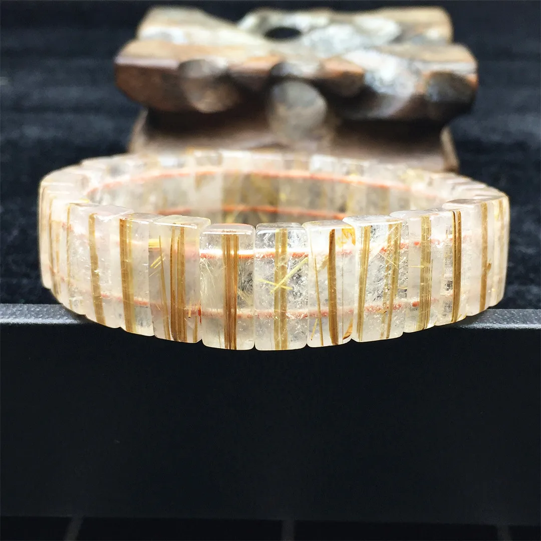 Natural Gold Rutilated Quartz Bracelet Bangle For Women Men 14x5mm Beads Healing Wealth Stone Stretch Jewelry Titanium Gemstone
Natural Gold Rutilated Quartz Bracelet Bangle For Women Men 14x5mm Beads Healing Wealth Stone Stretch Jewelry Titanium Gemstone