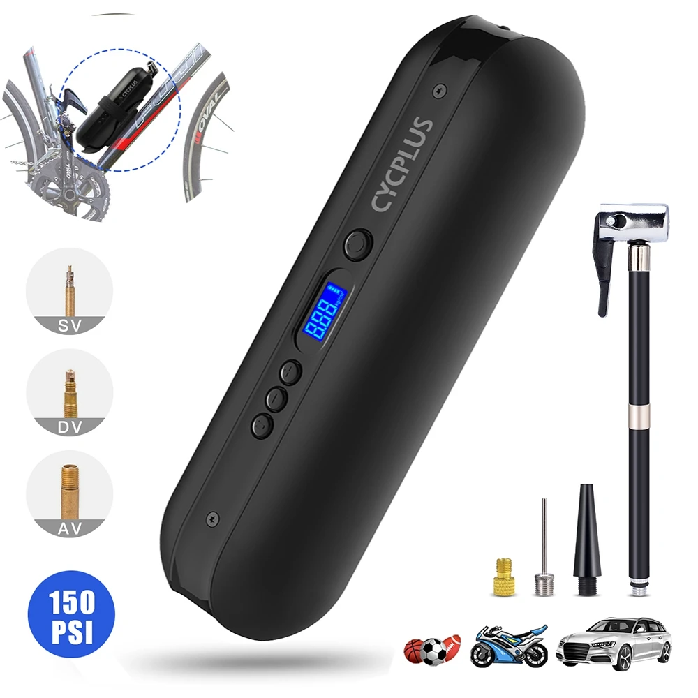 Electric Bicycle Pump For Cycling Bike Accesories Multifunction 150PSI Mini Air Bicycle Car Tyre Inflator High Pressure Pump
Electric Bicycle Pump For Cycling Bike Accesories Multifunction 150PSI Mini Air Bicycle Car Tyre Inflator High Pressure Pump