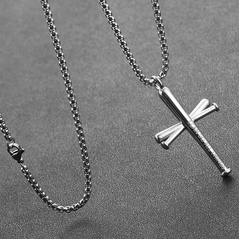Cross dominic toretto 2020 new men's sports baseball bat necklace stainless steel sports trend cross pendant hip hop accessories
Cross dominic toretto 2020 new men's sports baseball bat necklace stainless steel sports trend cross pendant hip hop accessories
