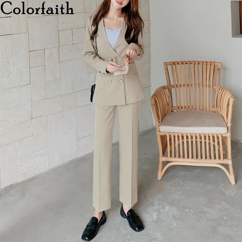 Colorfaith 2021 New Autumn Winter Women's Sets 2 Piece Matching Pants Casual Lace Up High Waist Office Lady Elegant Suit WS965
Colorfaith 2021 New Autumn Winter Women's Sets 2 Piece Matching Pants Casual Lace Up High Waist Office Lady Elegant Suit WS965