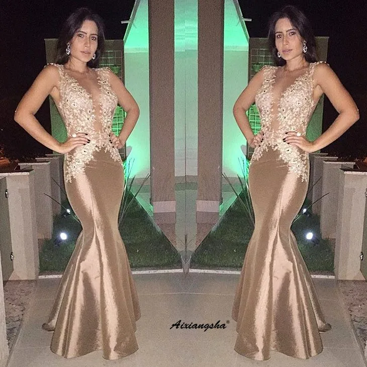 Champagne Evening Dress Mermaid Deep-v Taffeta Sexy Special Occasion Party Dress vestido largo Islamic Dubai Evening Gown Prom
Champagne Evening Dress Mermaid Deep-v Taffeta Sexy Special Occasion Party Dress vestido largo Islamic Dubai Evening Gown Prom