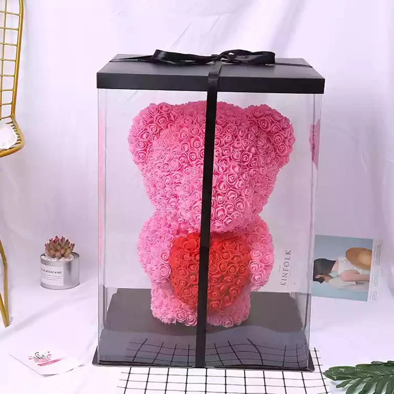 Dropshipping New Standing 40cm Bear Of Roses Artificial Flower Teddy Rose Bear Heart For Valentines Wedding Christmas Gifts Box
Dropshipping New Standing 40cm Bear Of Roses Artificial Flower Teddy Rose Bear Heart For Valentines Wedding Christmas Gifts Box