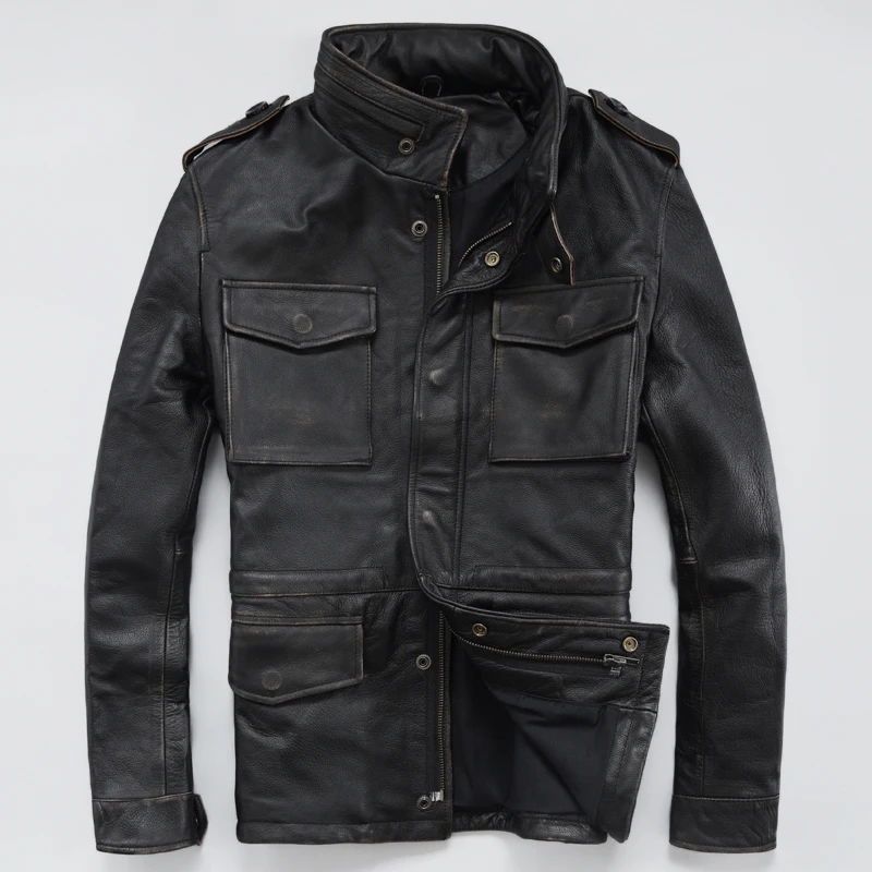 Vintage Black 2020 Men M65 Leather Jacket Plus Size 4XL Genuine Thick Cowhide Russian Natural Safari Leather Coat FREE SHIPPING
Vintage Black 2020 Men M65 Leather Jacket Plus Size 4XL Genuine Thick Cowhide Russian Natural Safari Leather Coat FREE SHIPPING