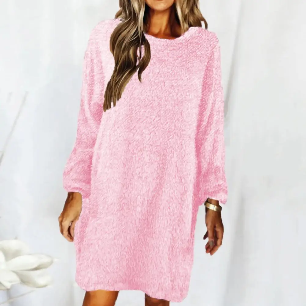 80%HOTSweater Dress Solid Color Plush Autumn Winter Loose Round Neck Long Sleeve Dress for Daily Wear
80%HOTSweater Dress Solid Color Plush Autumn Winter Loose Round Neck Long Sleeve Dress for Daily Wear