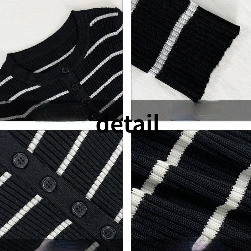 NEW Cardigan Women Spring Trendy Korean Style Students Streetwear Hipster Long Sleeve O-neck Striped All-match Slim Knitted Insi
NEW Cardigan Women Spring Trendy Korean Style Students Streetwear Hipster Long Sleeve O-neck Striped All-match Slim Knitted Insi