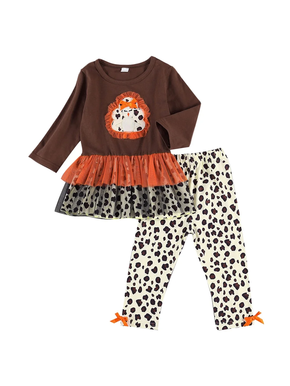 Baby Girls Thanksgiving Clothes Set Toddler Long Sleeve O-neck Tops with Mesh Hem+Leopard Long Pants Spring Fall Clothes
Baby Girls Thanksgiving Clothes Set Toddler Long Sleeve O-neck Tops with Mesh Hem+Leopard Long Pants Spring Fall Clothes