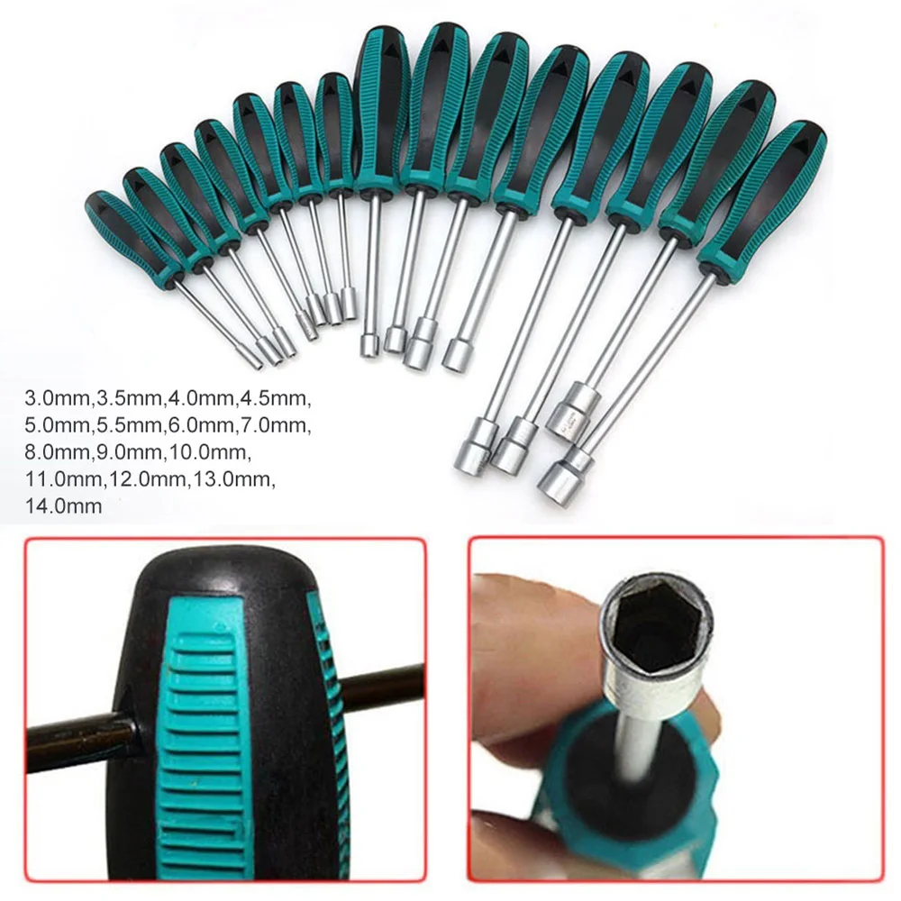 0512 Hexagon Metal Socket Driver Wrench Screwdriver Hex Nut Key Nutdriver Hand Tool 3mm-14mm Screw Driver Hand Tools
0512 Hexagon Metal Socket Driver Wrench Screwdriver Hex Nut Key Nutdriver Hand Tool 3mm-14mm Screw Driver Hand Tools
