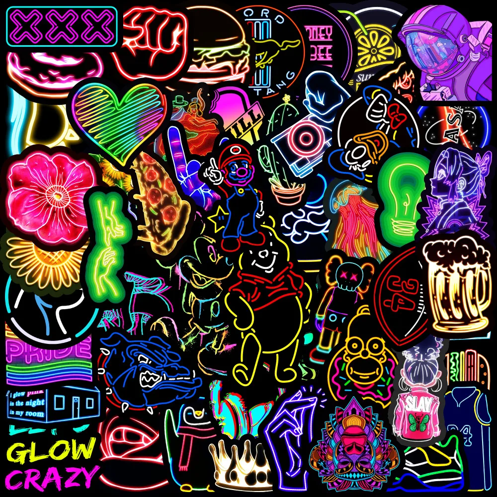 100Pcs Neon Laser Lights Rap Cool Stickers Laptop Skateboard Personality Bicycle Luggage Motorcycle Notebook Loki Hot Wholesale
100Pcs Neon Laser Lights Rap Cool Stickers Laptop Skateboard Personality Bicycle Luggage Motorcycle Notebook Loki Hot Wholesale