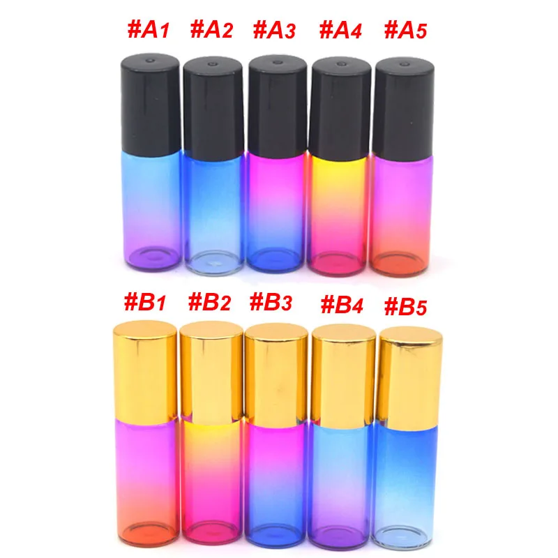100pcs 5ml Gradient Colorful Glass Perfume Bottle Roll On Empty Fragrance Perfume Essential Oil Bottle Roll-On Black Gold Cap
100pcs 5ml Gradient Colorful Glass Perfume Bottle Roll On Empty Fragrance Perfume Essential Oil Bottle Roll-On Black Gold Cap