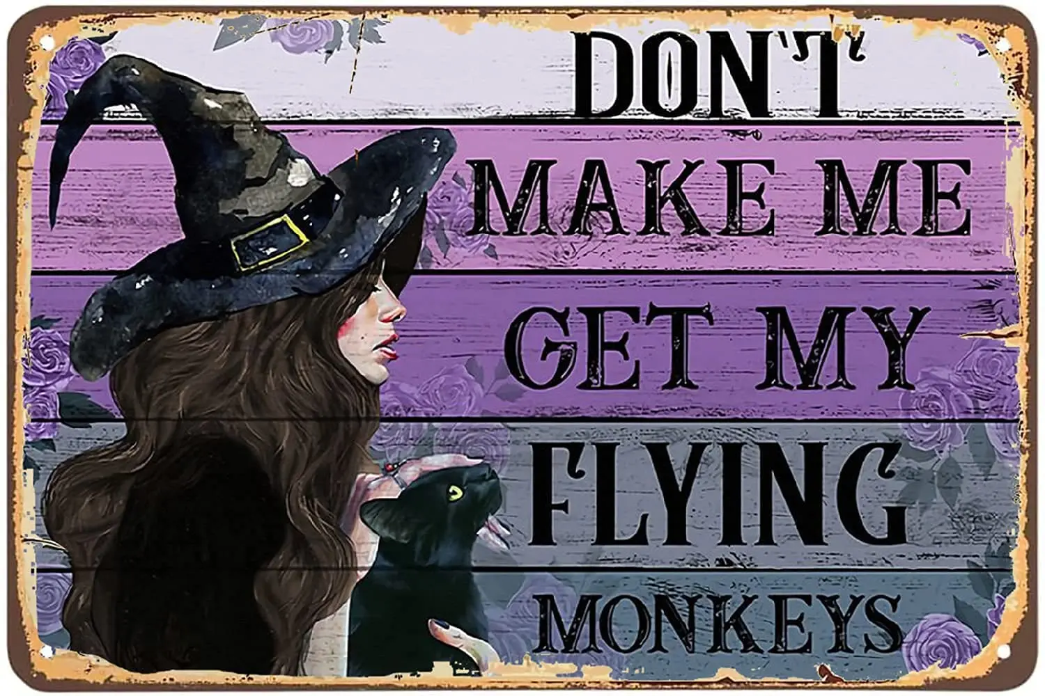 Witch Signs Outdoor Color Pallet Witch Don't Make Me Get My Flying Monkeys Halloween Poster, Metal Sign 8x12 inch
Witch Signs Outdoor Color Pallet Witch Don't Make Me Get My Flying Monkeys Halloween Poster, Metal Sign 8x12 inch