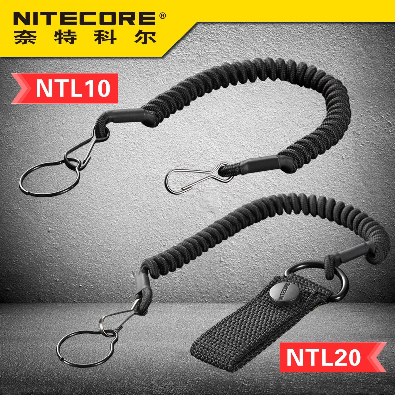 

Nitecore NTL10 NTL20 Flashlight Tactical Lanyard Punched Stainless Steel Ring Safety Rope for 25.4mm Diameter Lamp,Free Shipping