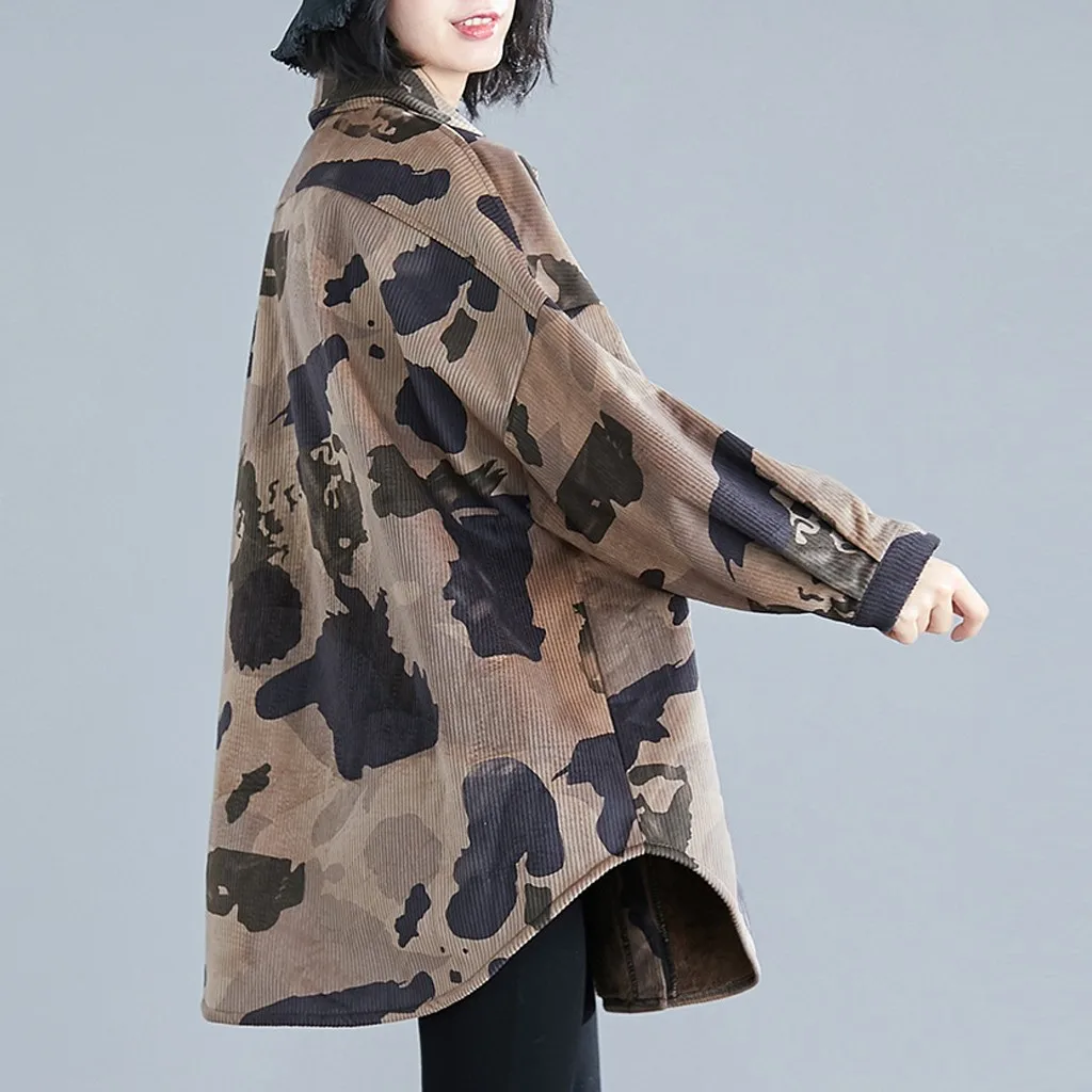 Autumn and Winter 2019 New Korean Version Oversized Vintage Corduroy Camouflage Plus Cashmere Cotton Coat for Women Coat Women
Autumn and Winter 2019 New Korean Version Oversized Vintage Corduroy Camouflage Plus Cashmere Cotton Coat for Women Coat Women