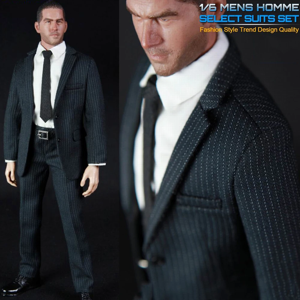 

Dragon City TC 62015 1/6 Scale Male Soldier Gentleman Clothing Set Men's Clothes Suit with Tie for 12 inch Action Figure Model