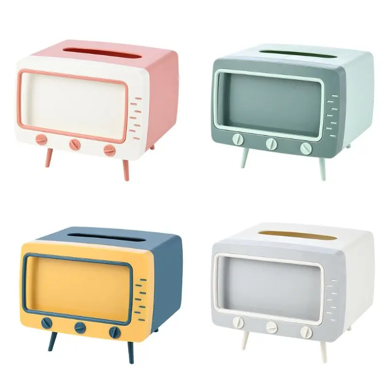 Creative 2 In 1 TV Tissue Box Desktop Paper Holder Dispenser Storage Napkin Case Organizer with Mobile Phone Holder
Creative 2 In 1 TV Tissue Box Desktop Paper Holder Dispenser Storage Napkin Case Organizer with Mobile Phone Holder