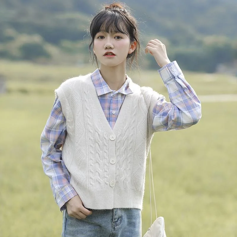 Vest, cardigan, Japanese waistcoat, spring and autumn new style women's jacket, jacket and sweater
Vest, cardigan, Japanese waistcoat, spring and autumn new style women's jacket, jacket and sweater