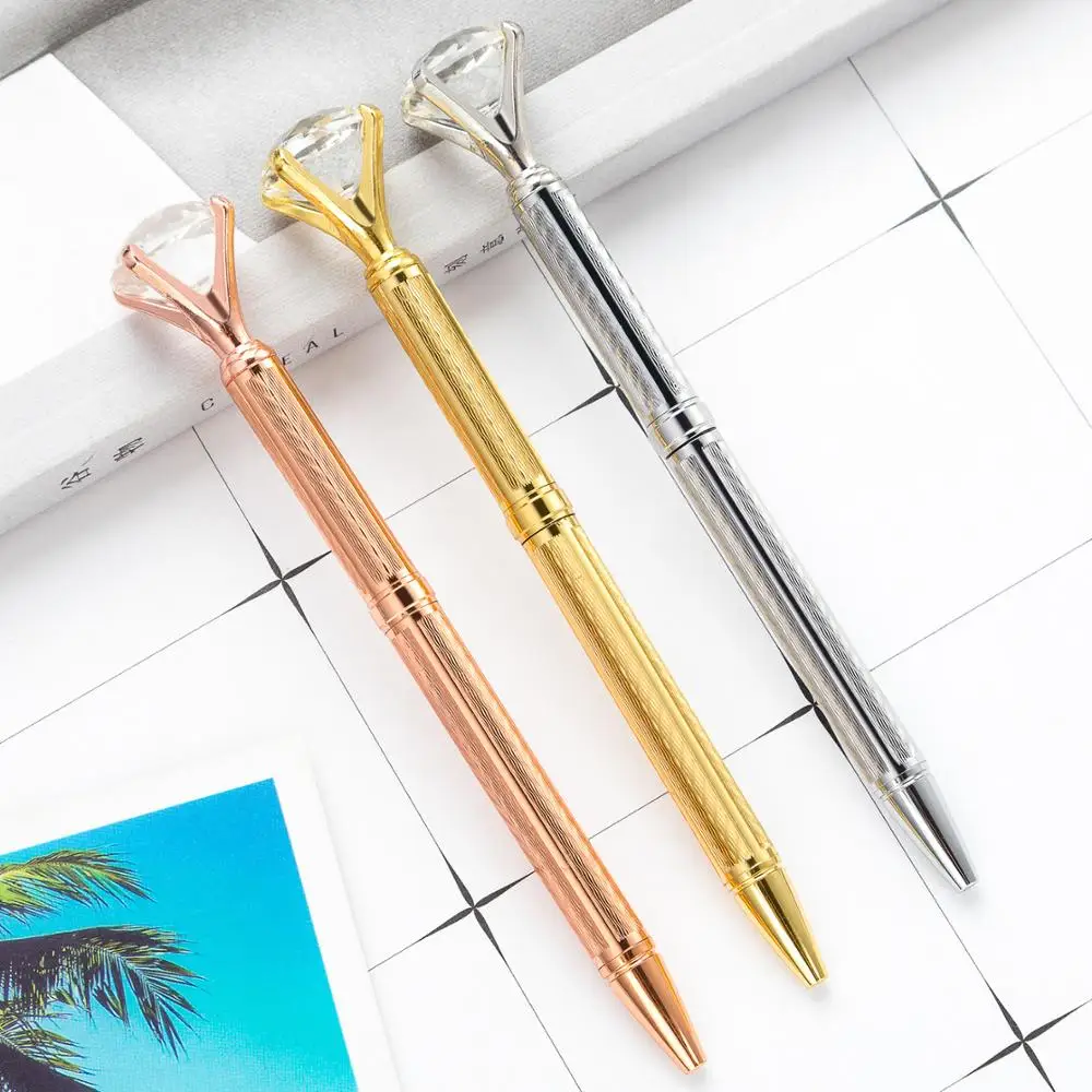 18 pcs/lot Big Diamond Metal Ballpoint pen Cute Business Ball pens Signature pen office School writing supplies
18 pcs/lot Big Diamond Metal Ballpoint pen Cute Business Ball pens Signature pen office School writing supplies