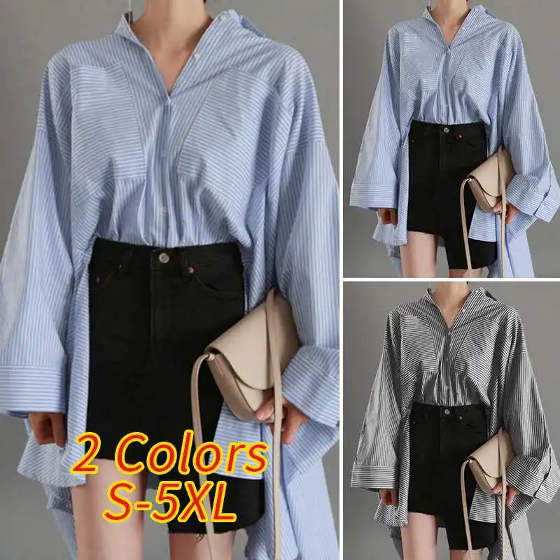 VONDA 2021 Autumn Lapels Tops Stylish Tops Women Blouse Long Sleeve Solid Shirt Casual Loose Elegant OL Office Blusas
VONDA 2021 Autumn Lapels Tops Stylish Tops Women Blouse Long Sleeve Solid Shirt Casual Loose Elegant OL Office Blusas